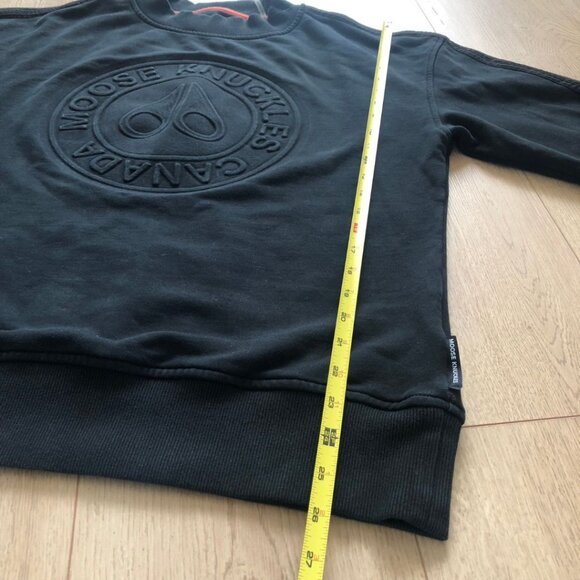 Used - Moose Knuckles Men's Homecrest Cotton Sweatshirt in Black Size S - Picture 15 of 17
